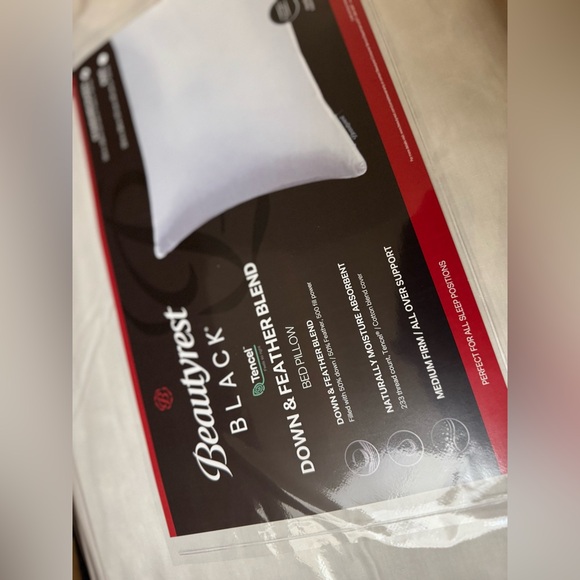 🎉LAST CHANCE🎉BEAUTYREST BLACK Luxurious Down And Feather Blend Pillow - Picture 4 of 11